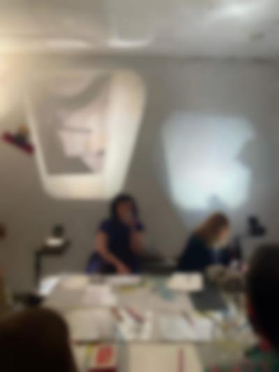 Workshop documentation. Zone Collective (Kirila Cvetkovska and Megan Hoetger), *Studies in Character Development: A Chronicle of Experiments*, KIOSK Rotterdam, October 2024. Photo: Karoline Świeżyński.