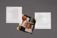 *Black Revelry Quiet Storm* playlists, insert materials for *Black Revelry: In Honor of 'The Sugar Shack'*, edited by Carter with contributions from Taylor Renée Aldridge; Samiya Bashir; La Marr Jurelle Bruce; Derrais Carter; DJ Lynnée Denise, William H. Mosley, III, Zoé Samudzi, S*an D. Henry-Smith, Melanie Stevens and Phillip B. Williams. Design by Karoline Świeżyński. Photo: Temra Pavlović, courtesy of If I Can't Dance, Amsterdam.