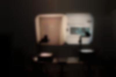 Exhibition installation view. Zone Collective (Kirila Cvetkovska and Megan Hoetger), *Shadow Zones: Experimental Cinema*
*History in Yugoslavia; or, a Cinema and*
*a History Made and Unmade by Maps*, When Site Lost the Plot, Amsterdam, July - October 2021. Photo: Quenton Miller, courtesy of When Site Lost the Plot.